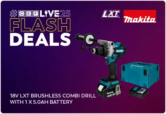 Makita 18v LXT brushless combi drill with 1x 5.0Ah battery