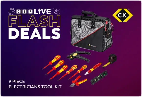 C.K. 9 piece electrician's tool kit